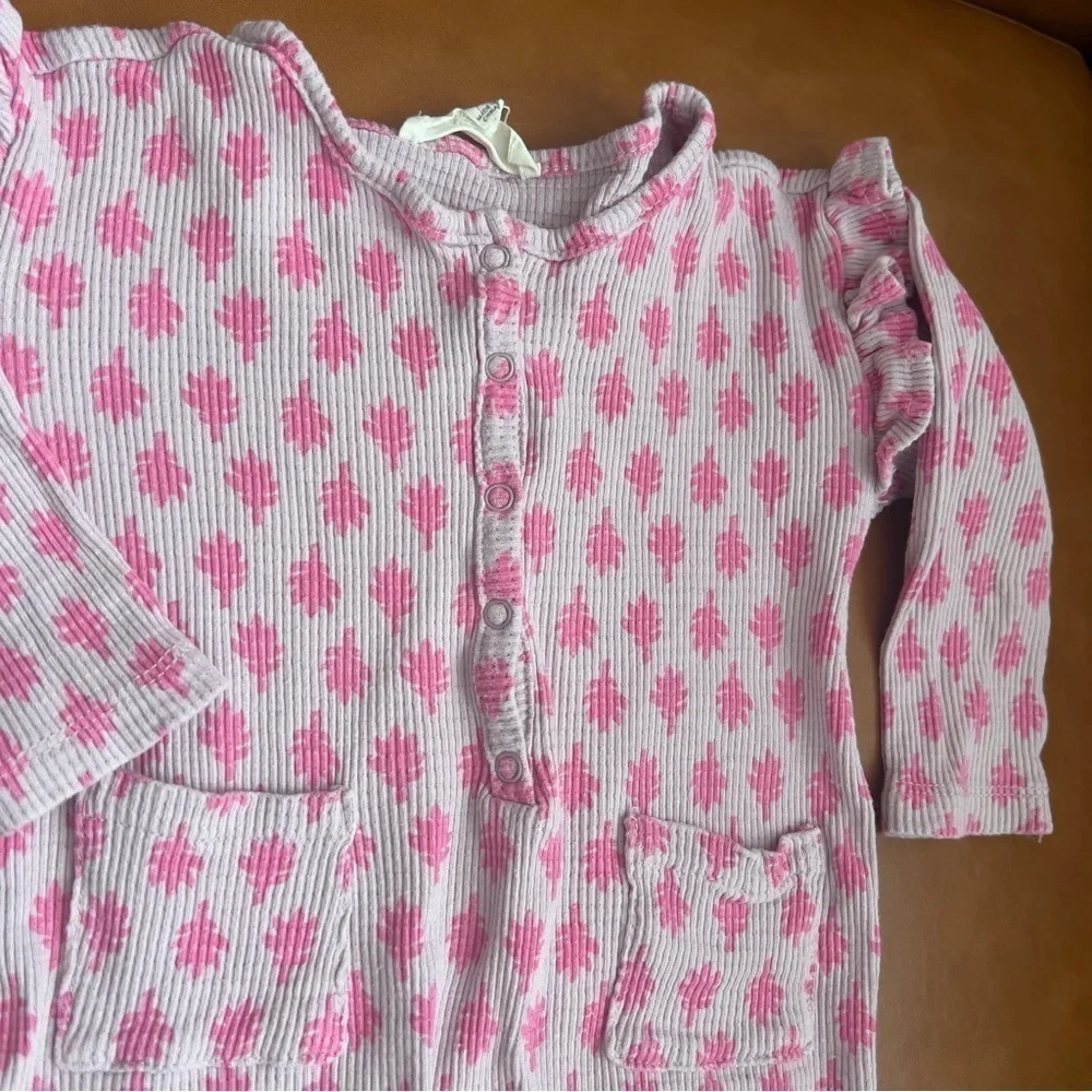 Jessica Simpson Baby Girl Toddler Sz 18mb Pink Romper Jumpsuit